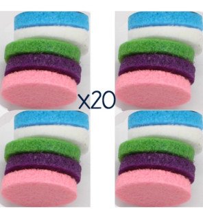 lot de 20 buvards à parfumer pour bijoux d'aromathérapie zen'arôme