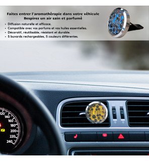  diffuseur métallique élégant avec motif ajouré pour une ambiance apaisante en voiture