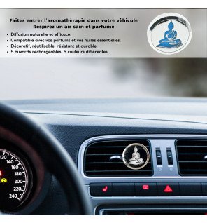  motif bouddha découpé au laser sur le diffuseur en métal argenté