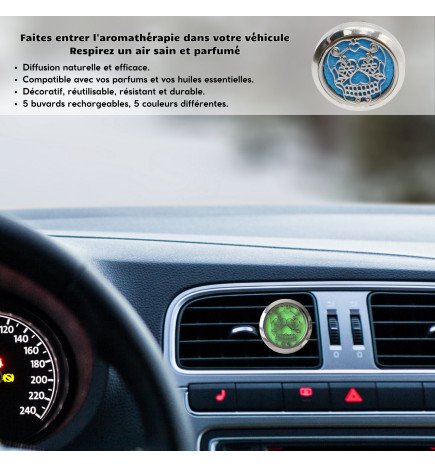 Diffuseur pour voiture Calavera - Clip'Arôme