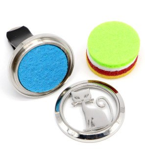  détail du design chat découpé au laser sur le diffuseur pour voiture