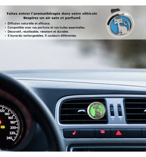  diffuseur chat en situation avec lumière naturelle dans l’habitacle d’une voiture