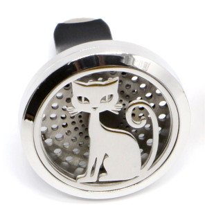  accessoire d’aromathérapie pour voiture avec motif chat élégant et finition brillante