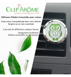  détail du motif chouette ajouré sur le diffuseur pour une touche décorative originale