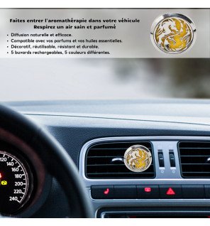  diffuseur élégant avec finition brillante sur fond d’intérieur automobile moderne