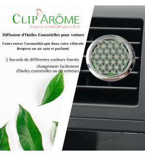  diffuseur aromathérapie élégant installé sur tableau de bord de voiture