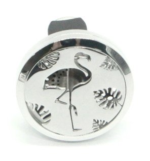  gros plan sur le clip du diffuseur flamant rose pour huiles essentielles