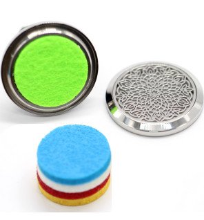  détail du motif mandala finement gravé sur le diffuseur pour voiture