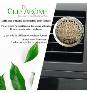  accessoire d’aromathérapie pour voiture avec coussinet coloré inséré dans le diffuseur