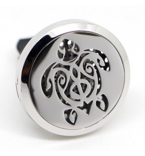  accessoire d’aromathérapie pour voiture en forme de tortue avec finition argentée élégante