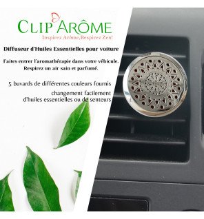  diffuseur clip’arôme avec coussinet coloré prêt à accueillir quelques gouttes d’huile essentielle