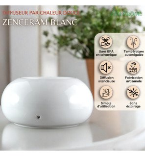  diffuseur d’huiles essentielles blanc allumé créant une ambiance relaxante dans une chambre