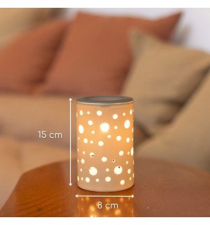  diffuseur posé sur une étagère entouré de plantes vertes pour une ambiance naturelle