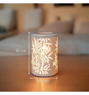  diffuseur en céramique blanche accompagné d’un flacon d’huile essentielle