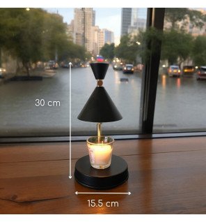  diffuseur de bougie parfumée candelino en situation dans une chambre cosy