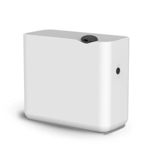  diffuseur dp1500 posé sur une étagère avec des huiles essentielles à côté