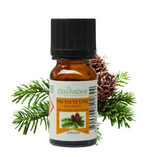  vue rapprochée du bouchon et du compte-gouttes de l’huile essentielle pin sylvestre