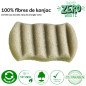 Éponge Konjac à l'argile verte pour corps zéro déchet