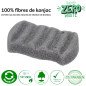 Éponge Konjac au charbon de bambou pour corps zéro déchet