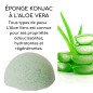 Éponge Konjac à l'aloe vera pour visage