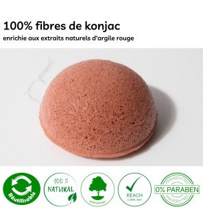  accessoire de soin visage écologique à l’argile rouge pour peau mature et sèche