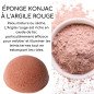 Éponge Konjac à l'argile rouge pour visage Éponge Konjac à l'argile rouge pour visage