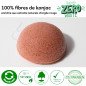 Éponge Konjac pour visage à l'argile rouge zéro déchet