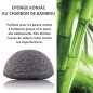 Éponge Konjac pour visage au charbon de bambou zéro déchet Éponge Konjac pour visage au charbon de bambou zéro déchet