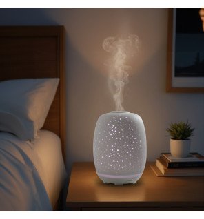  détail du bouton d’allumage du diffuseur stella pour une utilisation facile au quotidien