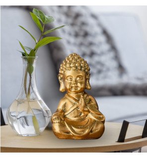 Statue Bébé Bouddha Doré en Méditation