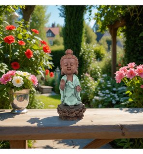  utilisation de la statue bouddha porte-encens dipamkara lors d’une séance de méditation à la maison