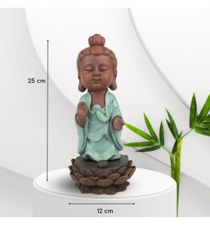  statue bouddha porte-encens dipamkara zen'light intégrée dans une décoration intérieure moderne